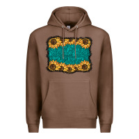Chestnut sunflower background Premium Hoodie - BarkalooDesign