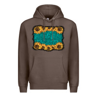 Coffee sunflower background Premium Hoodie - BarkalooDesign