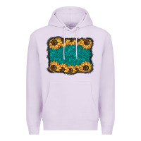 Lilac sunflower background Premium Hoodie - BarkalooDesign