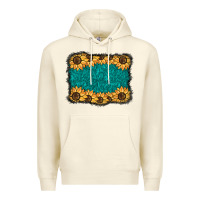 Sandshell sunflower background Premium Hoodie - BarkalooDesign