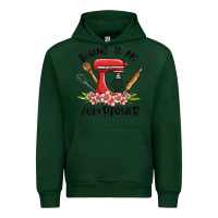 Forest Green baking is my superpower malia Urban Hoodie - MaliasSmallBusiness
