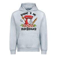 Heather Grey baking is my superpower malia Urban Hoodie - MaliasSmallBusiness