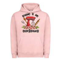 Pigment Salmon baking is my superpower malia Urban Hoodie - MaliasSmallBusiness