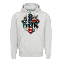 Dove Grey faith usa Zipper Hoodie - Zillion Design Studio