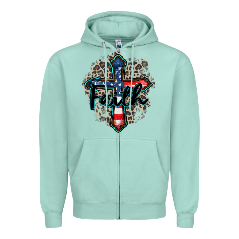Faith Usa Zipper Hoodie by Zillion Design Studio | Teevron