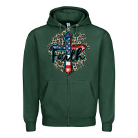 Sports Green faith usa Zipper Hoodie - Zillion Design Studio