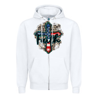 White faith usa Zipper Hoodie - Zillion Design Studio
