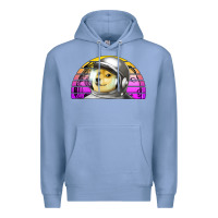 Colony Blue dogecoin to the mars Premium Hoodie - Jasminsmagicworld