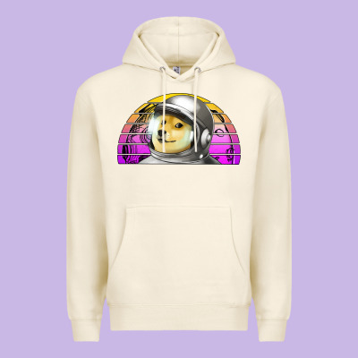 Dogecoin To The Mars Premium Hoodie Designed By Jasminsmagicworld