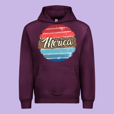 Leopard Merica Urban Hoodie Designed By Maliassmallbusiness