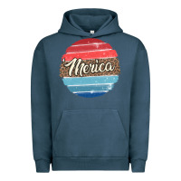 Pigment Midnight Navy leopard merica Urban Hoodie - MaliasSmallBusiness