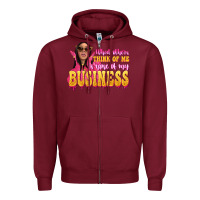 Burgundy afro black boss lady Zipper Hoodie - texasbilliewilder