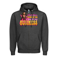 Charcoal Heather afro black boss lady Zipper Hoodie - texasbilliewilder