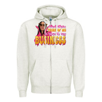 Oatmeal Heather afro black boss lady Zipper Hoodie - texasbilliewilder
