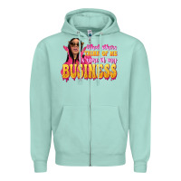 Seafoam afro black boss lady Zipper Hoodie - texasbilliewilder