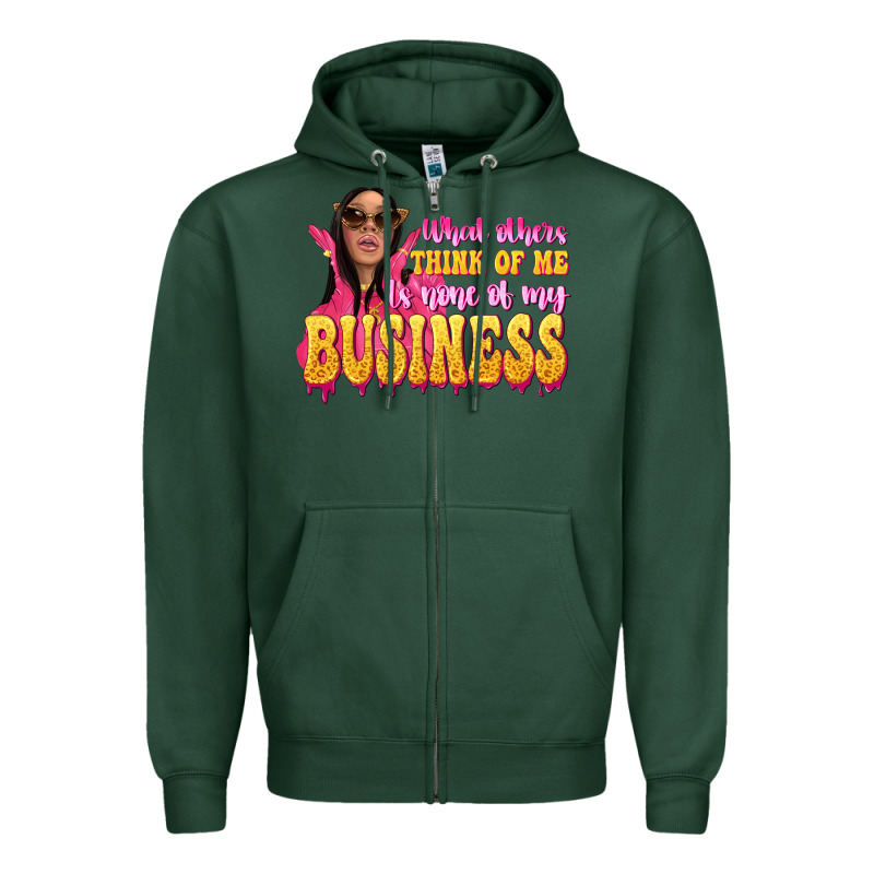 Afro Black Boss Lady Zipper Hoodie by texasbilliewilder | Teevron