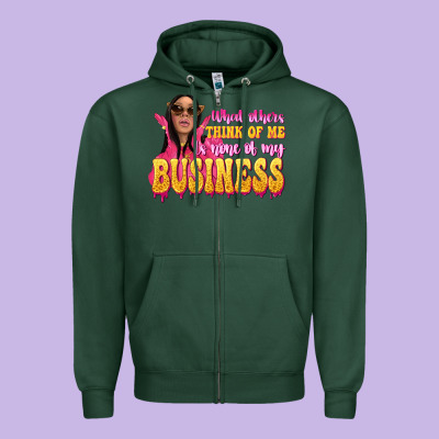 Zipper Hoodie afro black boss lady