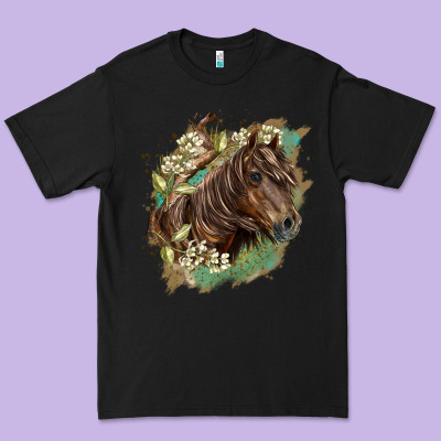 Missouri Horse Floral Background Premium Tee Designed By Lillyallendesigns