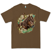 Cacao missouri horse floral background Premium Tee - LillyAllenDesigns