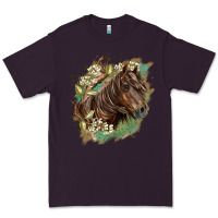 Plum missouri horse floral background Premium Tee - LillyAllenDesigns