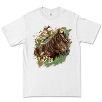White missouri horse floral background Premium Tee - LillyAllenDesigns