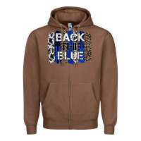 Chestnut back the blue brushstroke Zipper Hoodie - Zillion Design Studio