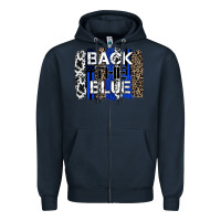 Navy back the blue brushstroke Zipper Hoodie - Zillion Design Studio