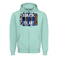 Seafoam back the blue brushstroke Zipper Hoodie - Zillion Design Studio