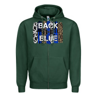 Sports Green back the blue brushstroke Zipper Hoodie - Zillion Design Studio