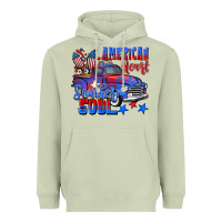 Matcha American heart southern soul truck 4th of july Heavyweight Hoodie - CowGirlArtShop