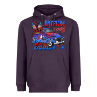 Plum American heart southern soul truck 4th of july Heavyweight Hoodie - CowGirlArtShop