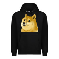 Black doge coin shiba dog Premium Hoodie - Jasminsmagicworld