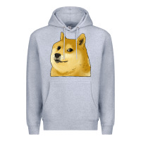 Heather Grey doge coin shiba dog Premium Hoodie - Jasminsmagicworld
