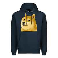Navy doge coin shiba dog Premium Hoodie - Jasminsmagicworld