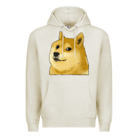 Oatmeal Heather doge coin shiba dog Premium Hoodie - Jasminsmagicworld