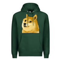 Sports Green doge coin shiba dog Premium Hoodie - Jasminsmagicworld