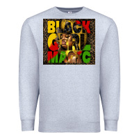 Heather Grey black girl magic Premium Sweatshirt - HRA Design Shop