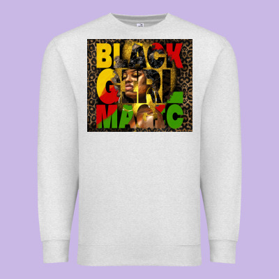 Black Girl Magic Premium Sweatshirt Designed By Hra Design Shop