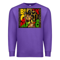 Purple black girl magic Premium Sweatshirt - HRA Design Shop