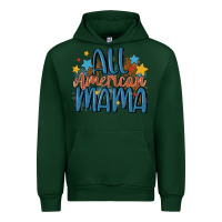 Forest Green all american mama Urban Hoodie - MaliasSmallBusiness