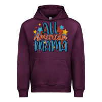 Mauve Wine all american mama Urban Hoodie - MaliasSmallBusiness