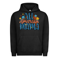 Pigment Black all american mama Urban Hoodie - MaliasSmallBusiness