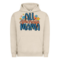Pigment French Oak all american mama Urban Hoodie - MaliasSmallBusiness