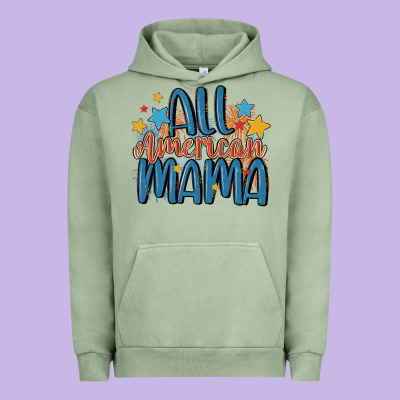 All American Mama Urban Hoodie Designed By Maliassmallbusiness
