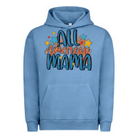 Pigment Pebble Blue all american mama Urban Hoodie - MaliasSmallBusiness