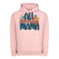 Pigment Salmon all american mama Urban Hoodie - MaliasSmallBusiness
