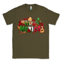 Army Green viva mexico Classic Tee - Zillion Design Studio