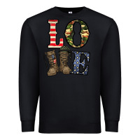 Black loce army Premium Sweatshirt - CowhideDigitalArt