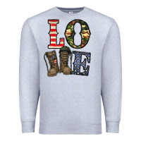 Heather Grey loce army Premium Sweatshirt - CowhideDigitalArt