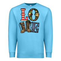 Ocean Blue loce army Premium Sweatshirt - CowhideDigitalArt